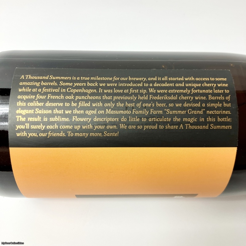 Sante Adarius One Thousand Summers 2018 (SARA's Cellar Batch #1)