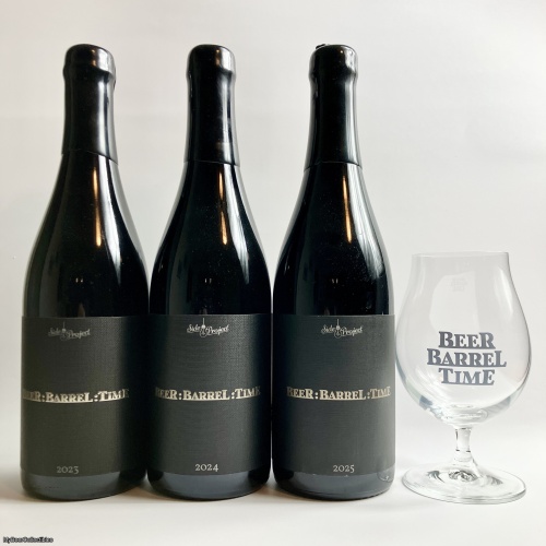 Side Project BBT Beer Barrel Time 3 Bottle Lot & Glass