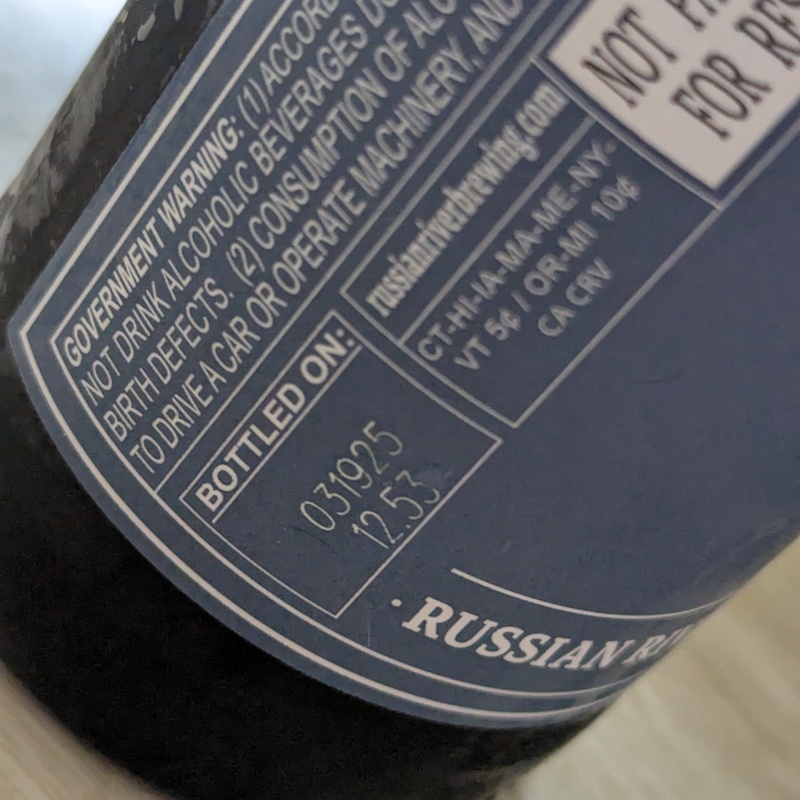 PLINY THE YOUNGER SINGLE BOTTLE Triple IPA Russian River Brewing Co.