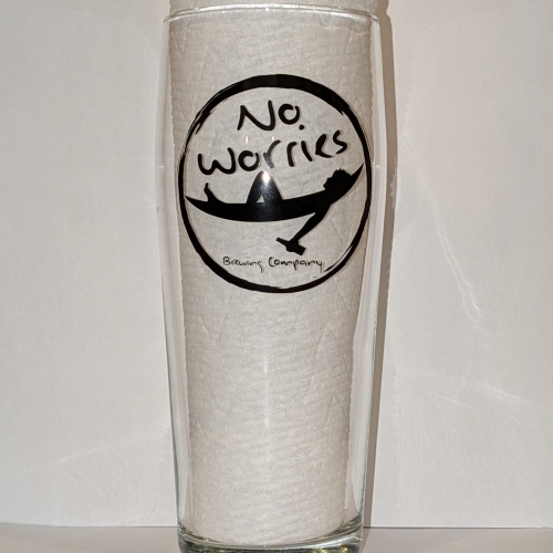 NO WORRIES BREWING 20 OZ. GLASS