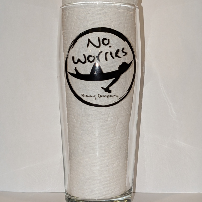 NO WORRIES BREWING 20 OZ. GLASS