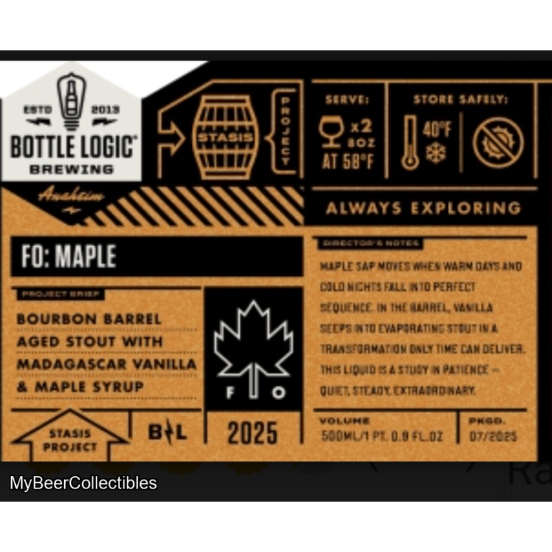 Bottle Logic - Maple Fundamental Observation (1 bottle)