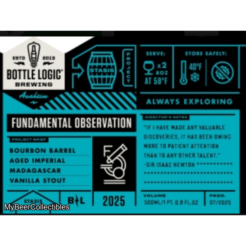 Bottle Logic - Fundamental Observation 2025 (1 bottle)