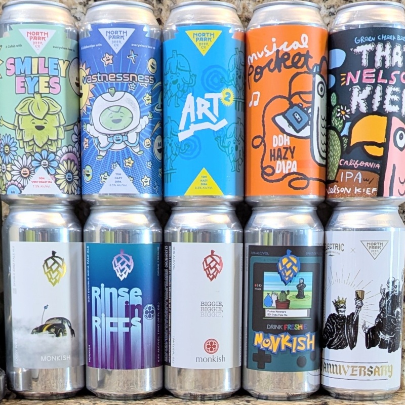 Socal Mixed 10 Pack (Monkish / Green Cheek / North Park)