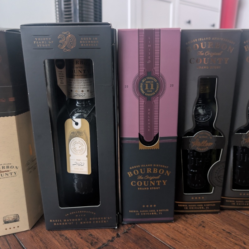 38 bottles - Goose Island Bourbon County Stout Collection