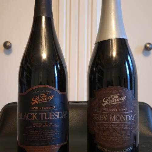 2016 Bruery Black Tuesday and Grey Monday