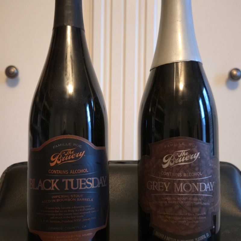 2016 Bruery Black Tuesday + Grey Monday