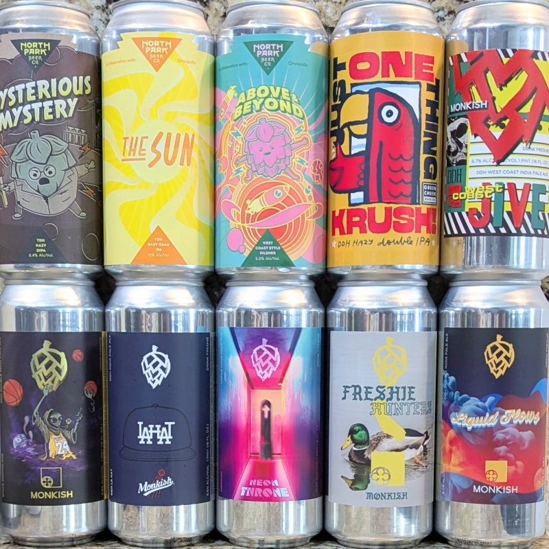 Socal Mixed 10 Pack (Monkish / Green Cheek / North Park)