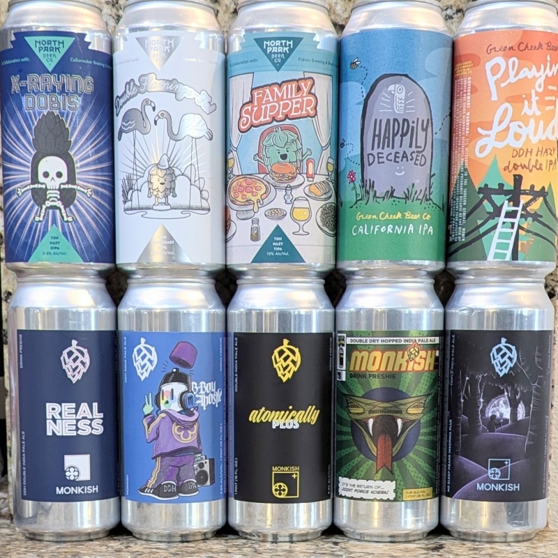 Socal Mixed 10 Pack (Monkish / Green Cheek / North Park)