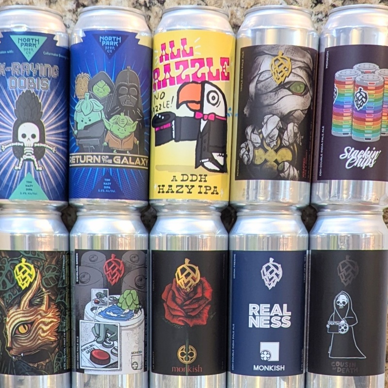 Socal Mixed 10 Pack (Monkish / Green Cheek / North Park)