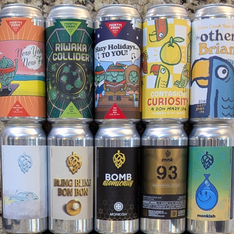 Socal Mixed 10 Pack (Monkish / Green Cheek / North Park)