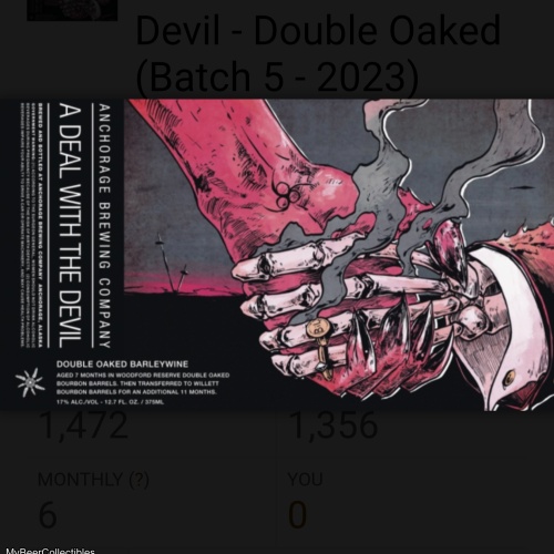 Anchorage - A Deal with the Devil Double Oaked (1 bottle)