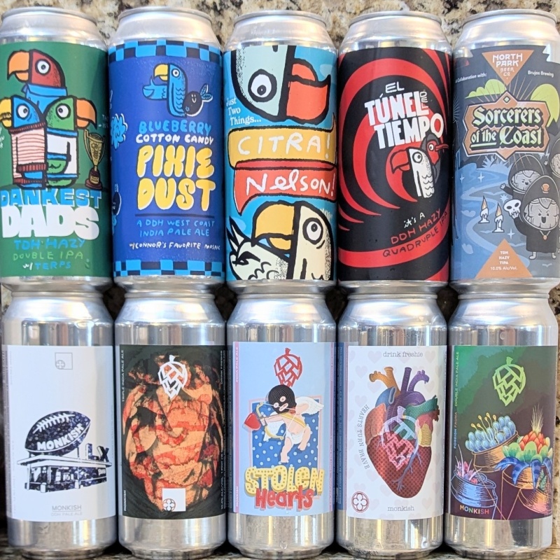 Socal Mixed 10 Pack (Monkish / Green Cheek / North Park)