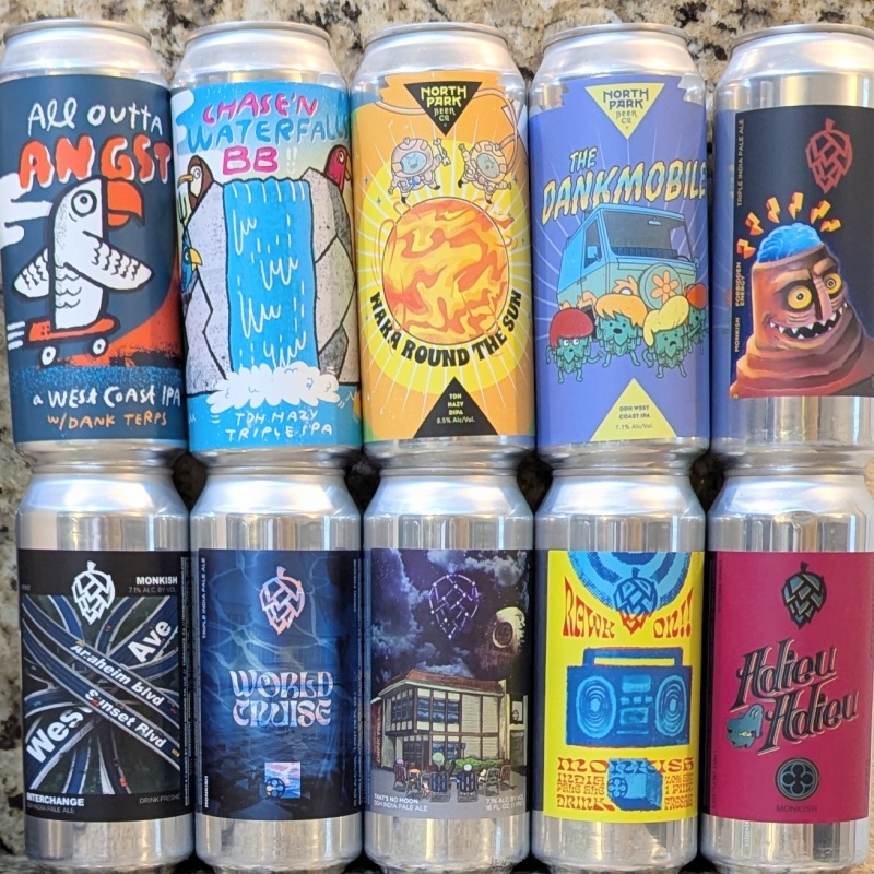Socal Mixed 10 Pack (Monkish / Green Cheek / North Park)