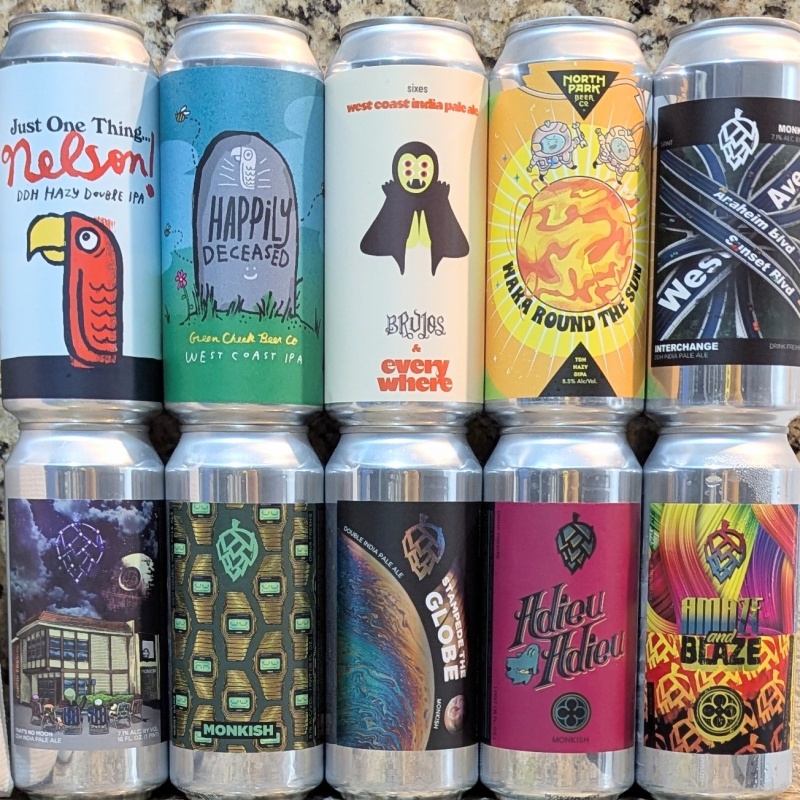 Socal Mixed 10 Pack (Monkish / Green Cheek / North Park)