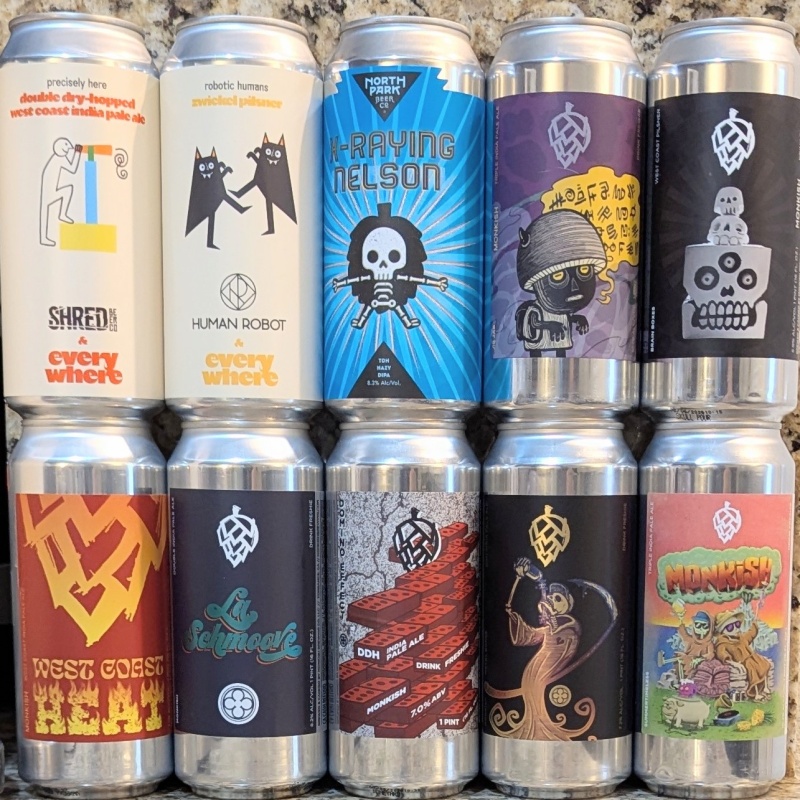 Socal Mixed 10 Pack (Monkish / Green Cheek / North Park)