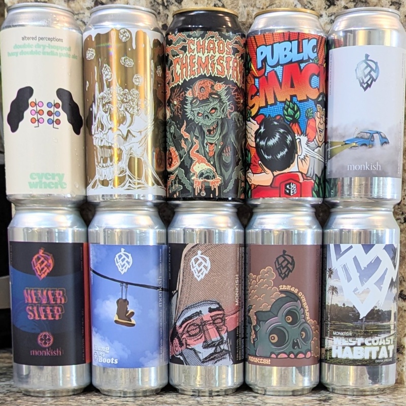Mixed 10 Pack (Monkish / Green Cheek / North Park)