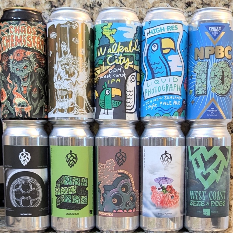 Mixed 10 Pack (Monkish / Green Cheek / North Park)