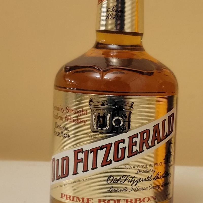 Old Fitzgerald  old label squat bottle