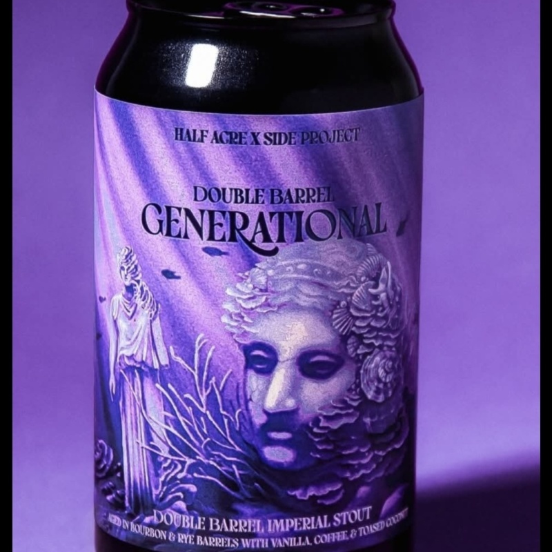 Half Acre x Side Project Double Barrel Generational