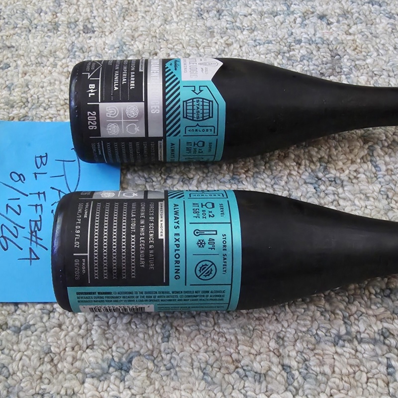 [2] TWO 2026 BOTTLE LOGIC [ FUNDAMENTAL FORCES ] BATCH #4 TAHITIAN VANILLA BEANS BBA OBSERVATION STOUT SET