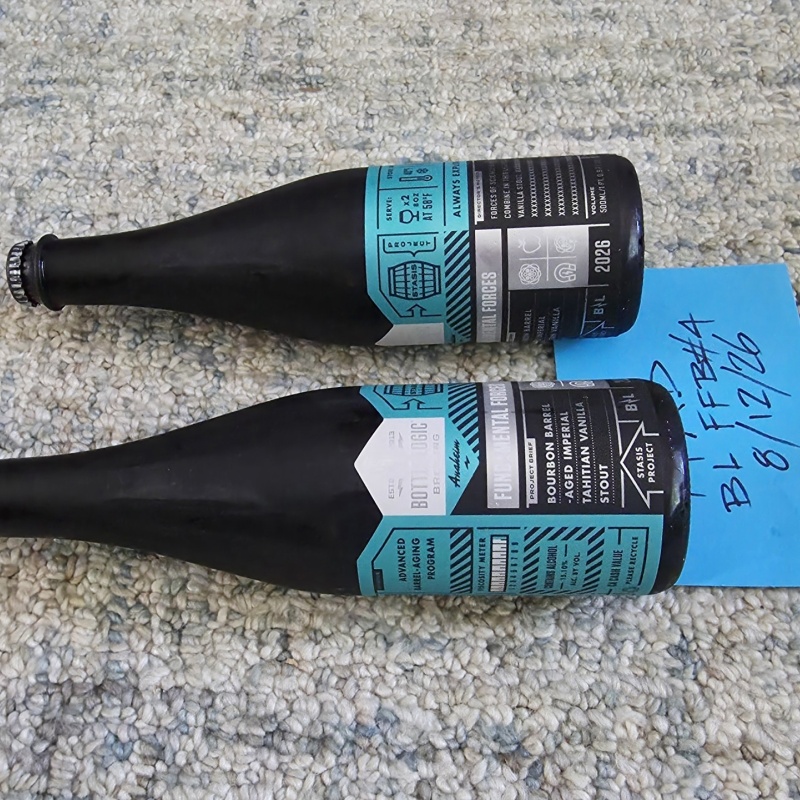 [2] TWO 2026 BOTTLE LOGIC [ FUNDAMENTAL FORCES ] BATCH #4 TAHITIAN VANILLA BEANS BBA OBSERVATION STOUT SET