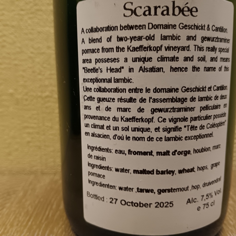 1x Scarabee Cantillon 2025