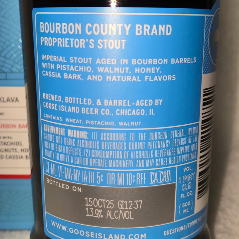 Goose island bourbon county 2025 full set