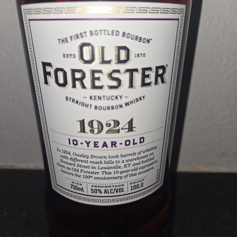 Old forrester 1924 10yr old 100 proof