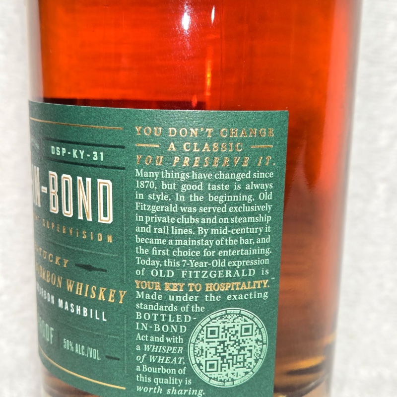 Old Fitzgerald 7yr with case