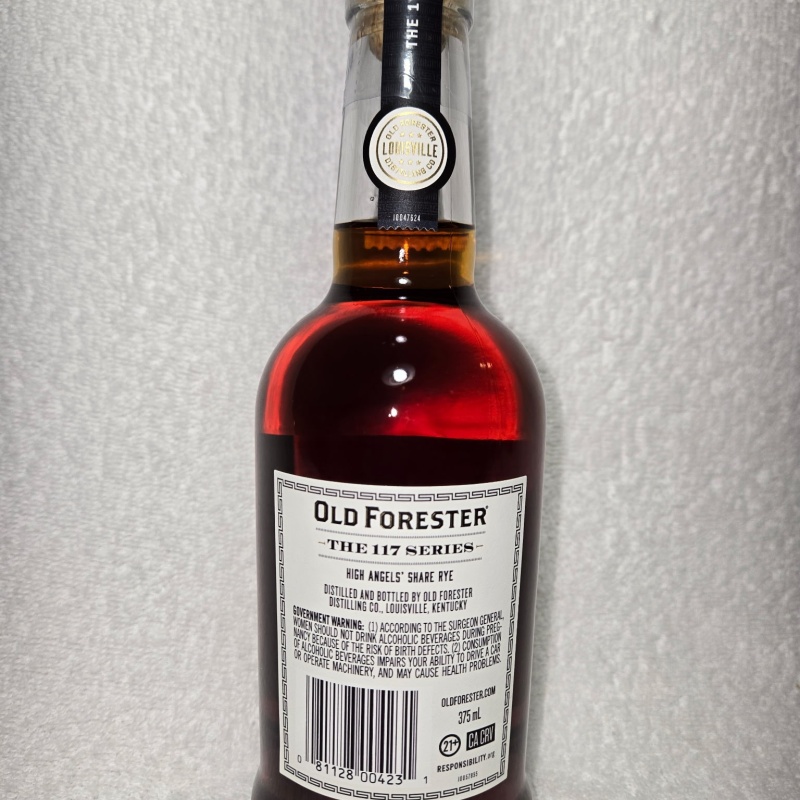 Old Forrester 117 series High Angel Share Rye