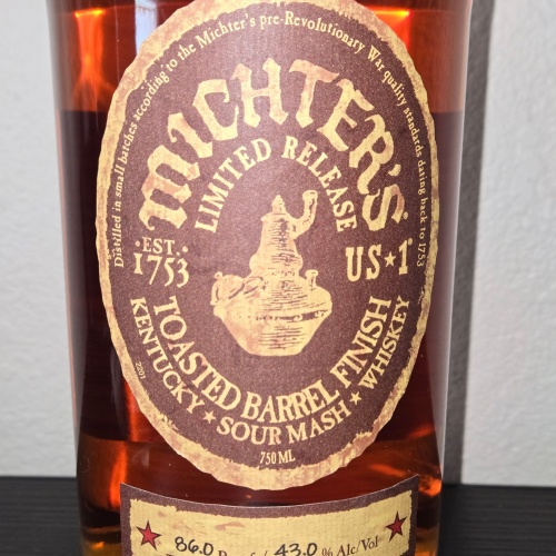 Michters toasted barrel finish sour mash