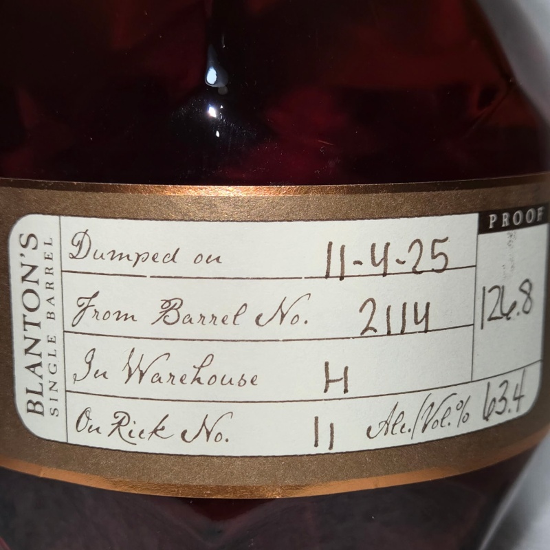 Straight from the barrel (SFTB) "B" dump date 11/4/25