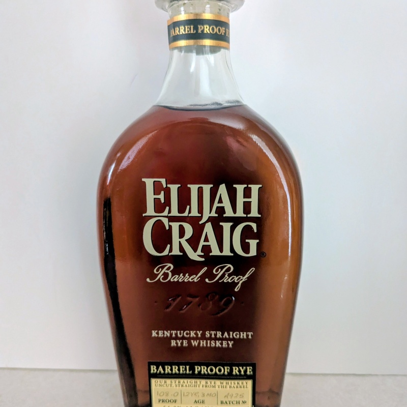 Elijah Craig Barrel Proof Rye A925