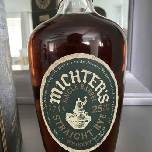 Michter’s 25 Year Old Single Barrel Straight Rye Whiskey (750mL) – Original Owner, Mint Condition