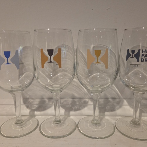 4x Tasting Glasses Hill Farmstead HF