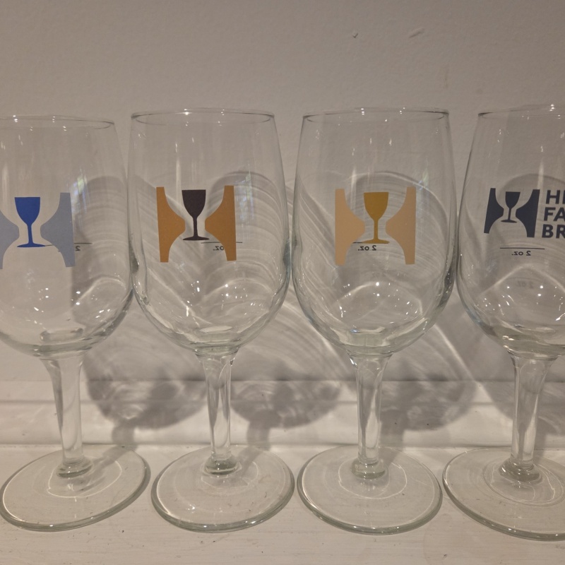 4x Tasting Glasses Hill Farmstead HF