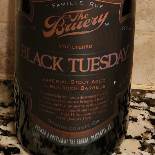 The Bruery Black Tuesday Imperial Stout (2010) - 750ml