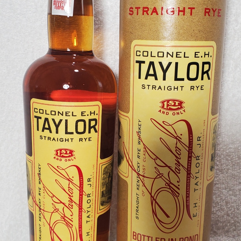EH Taylor straight rye 750 ml size bottle
