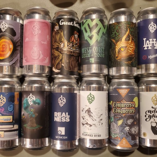 Monkish / North Park Beer Co / Great Notion 16 cans - Adios Ghost, Conjurors and Conquerors, Trailing Souls, Focal Point, Monk Magic Dynasty