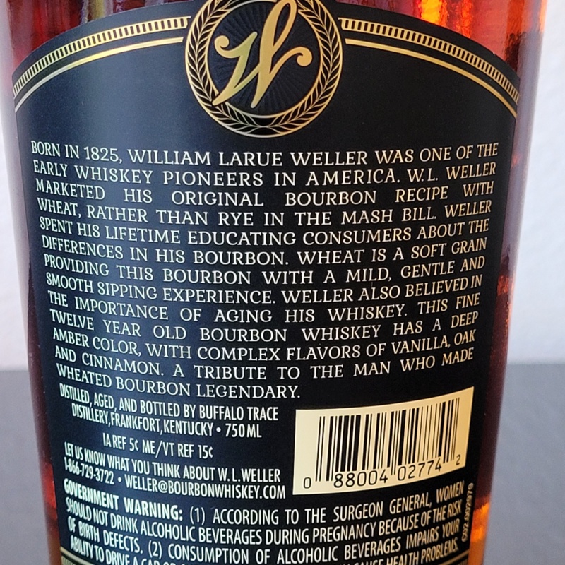 2024 (L24) Weller 12 Years 750ml Bourbon Wheated Whiskey