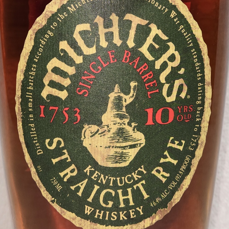 michter 10 yr rye 23J