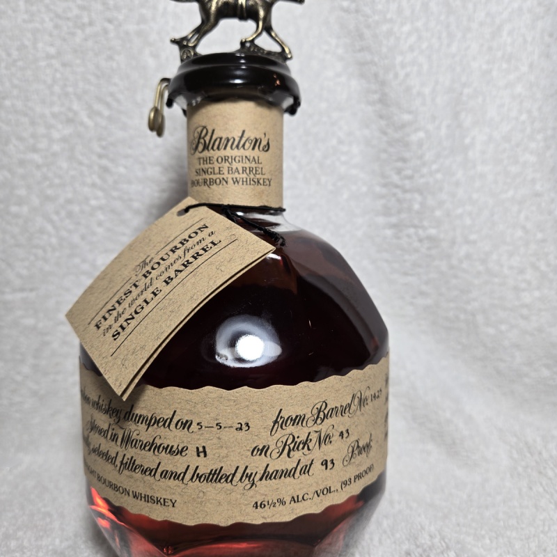 Blanton's single barrel "A" 5/5/23 with box and bag