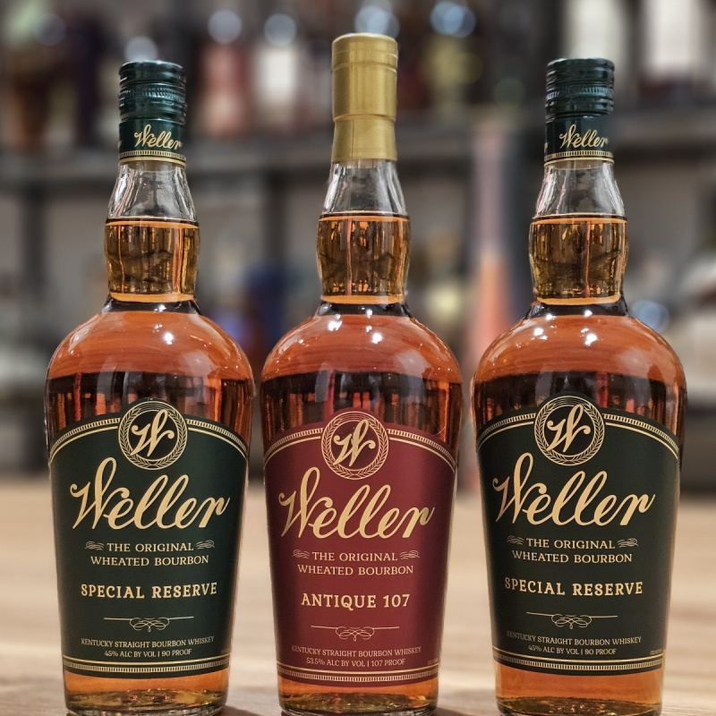 1x WELLER ANTIQUE 107 & 2x WELLER SPECIAL RESERVE