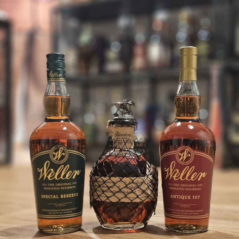 BLANTON'S "N" 5/17/25 + WELLER ANTIQUE 107 OWA + WELLER SPECIAL RESERVE