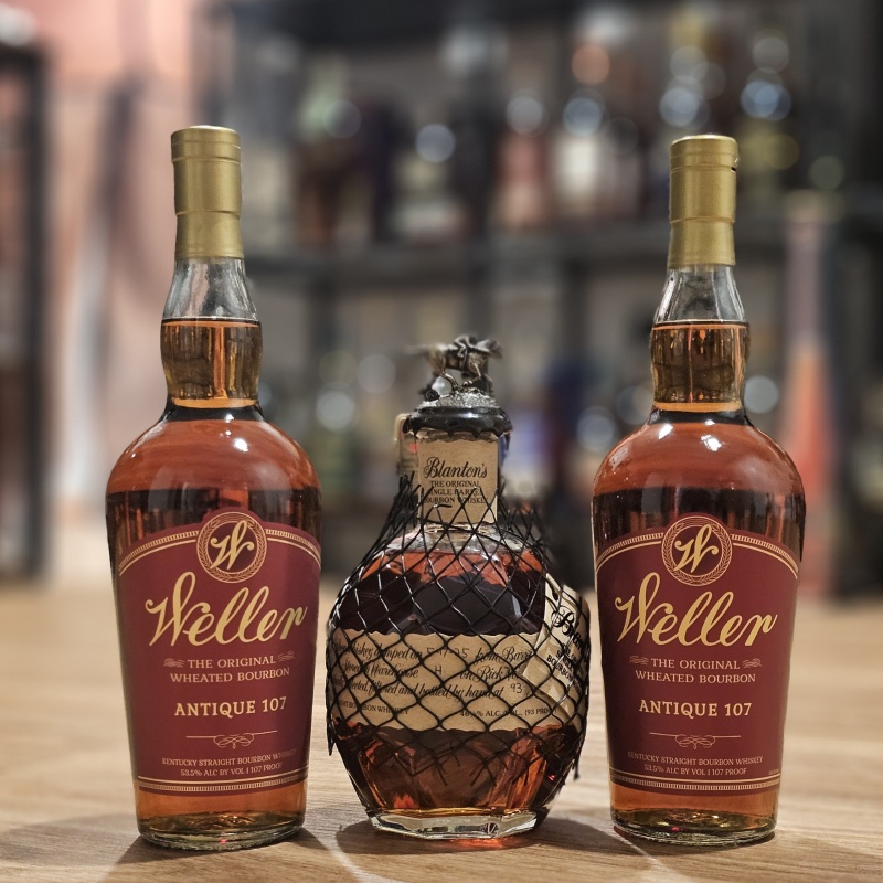 BLANTON'S "N" 5/17/25 + (2) WELLER ANTIQUE 107 OWA