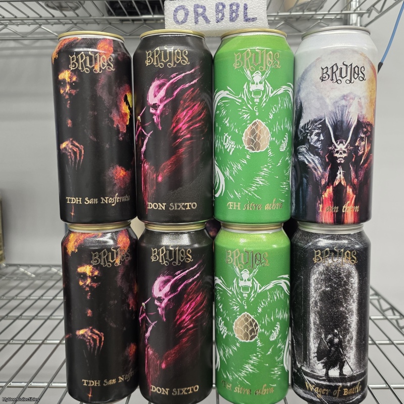 Brujos IPA 8-Pack:  Fresh Hop Sitra Achra, I Am Them, Wager of Battle, Don Sixto, TDH San Nosfaratu (9/27 release)