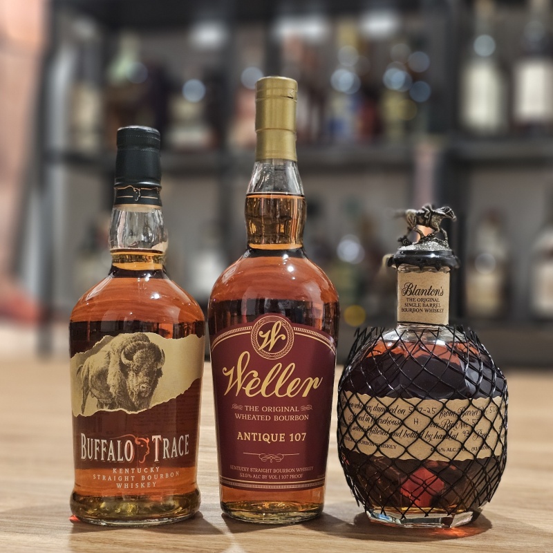 BLANTON'S "N" 5/17/25 + WELLER ANTIQUE 107 OWA + BUFFALO TRACE