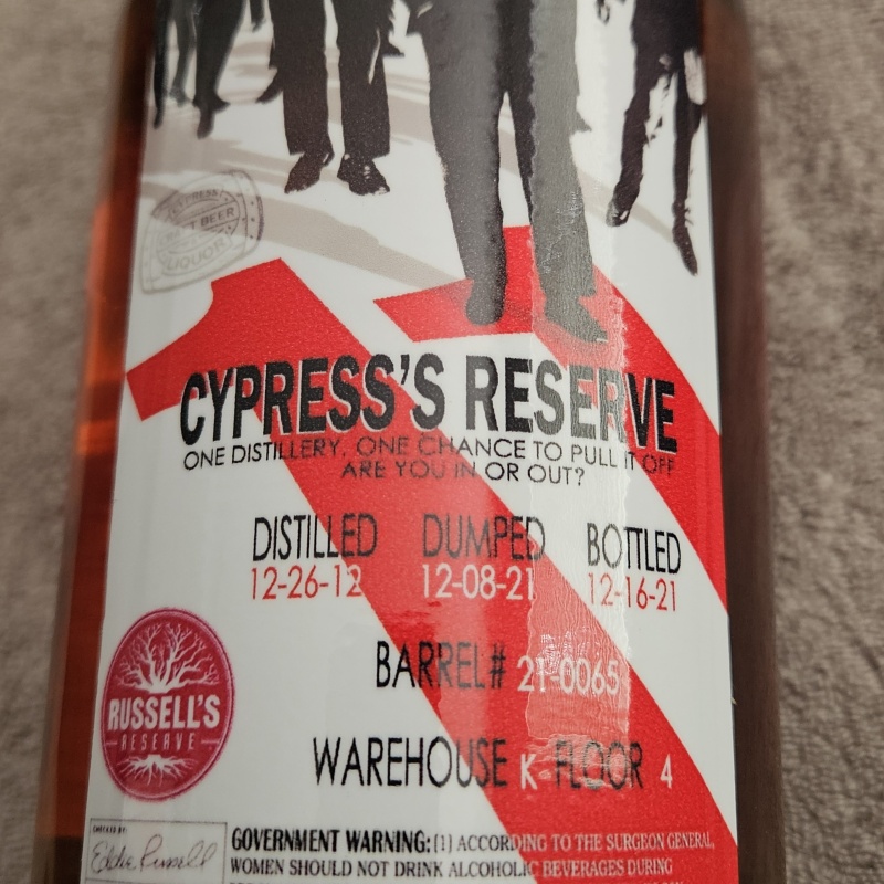 Russell Reserve Single Barrel store pick + 10 year