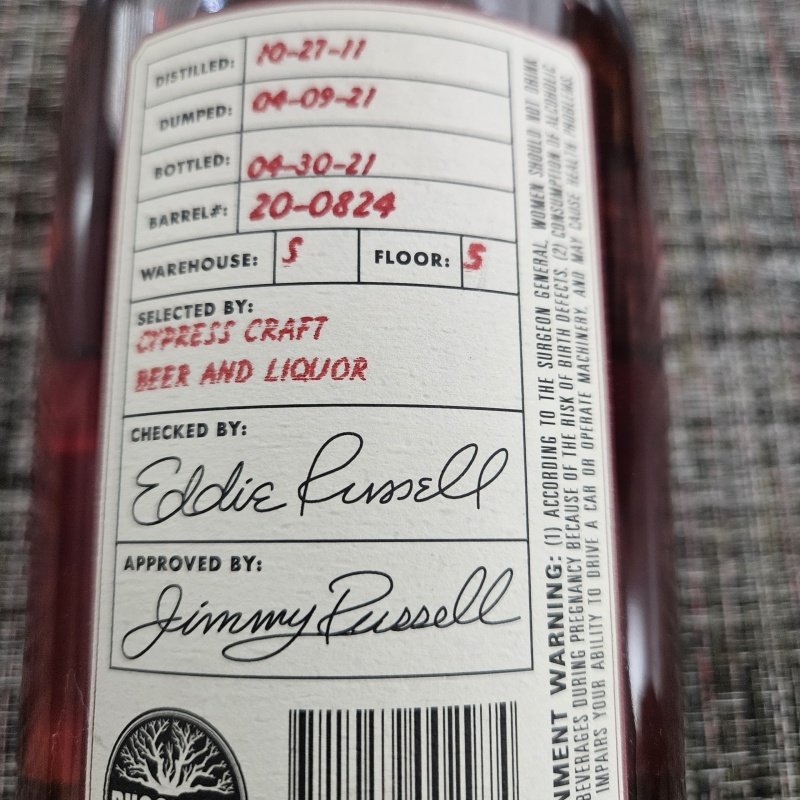 Russell Reserve Single Barrel store pick + 10 year